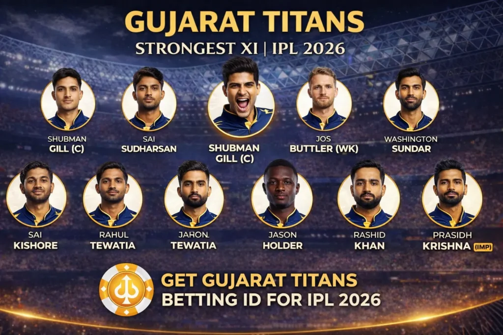 Gujarat Titans Betting ID for IPL 2026