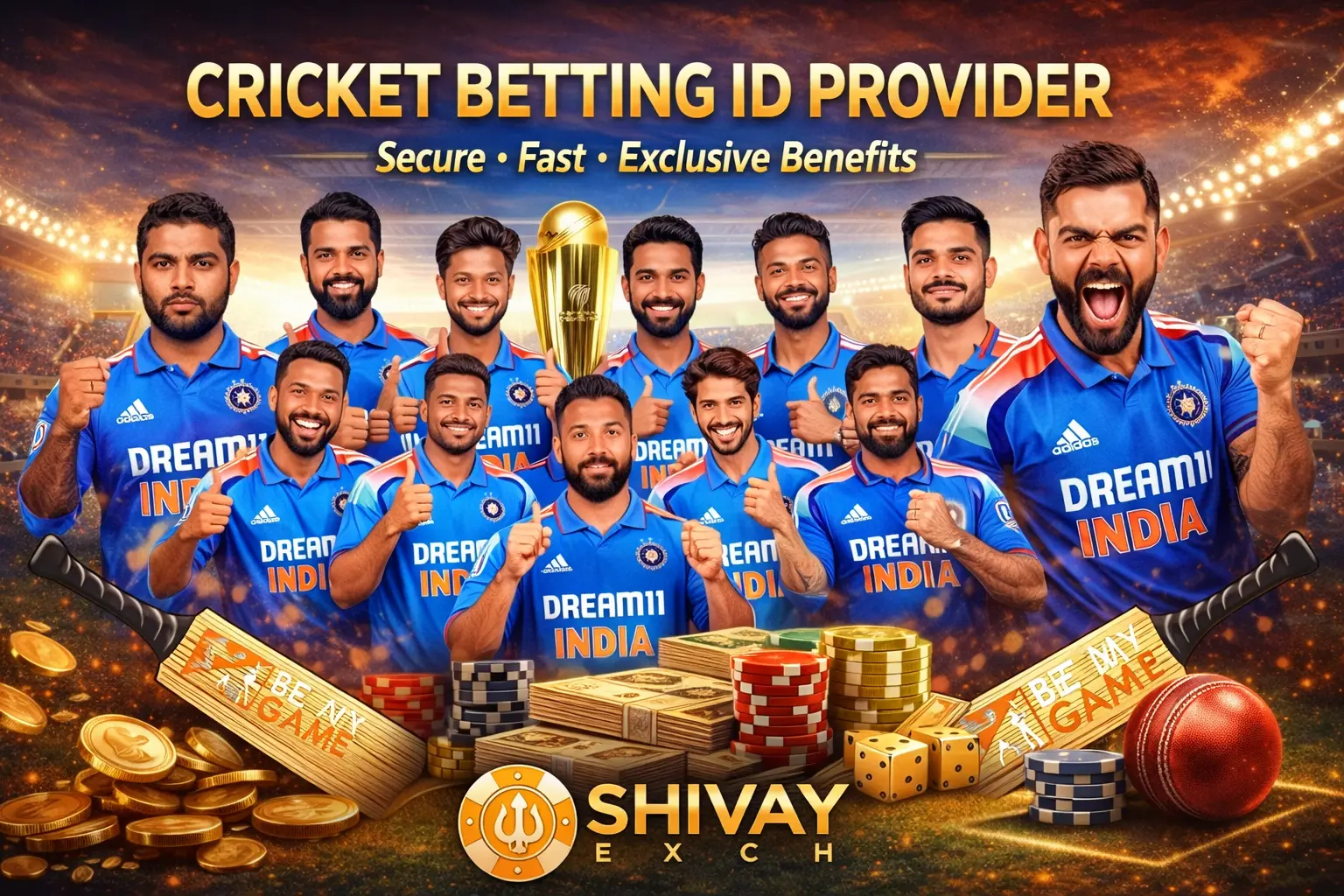 Shivay Exchange premium Cricket Betting ID platform interface showing real-time IPL 2026 odds and live match markets