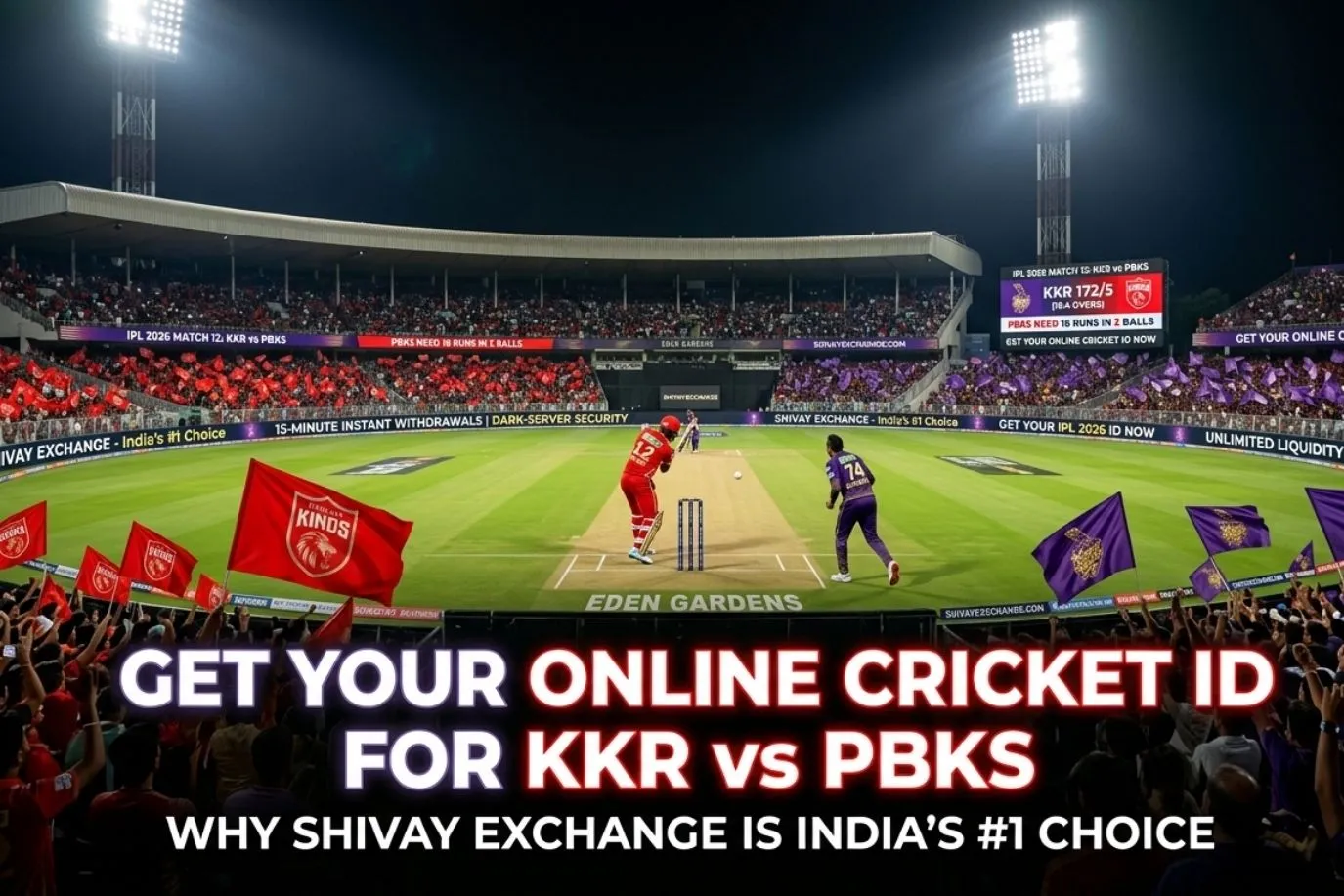 Get Your Online Cricket ID for KKR vs PBKS 12th Match