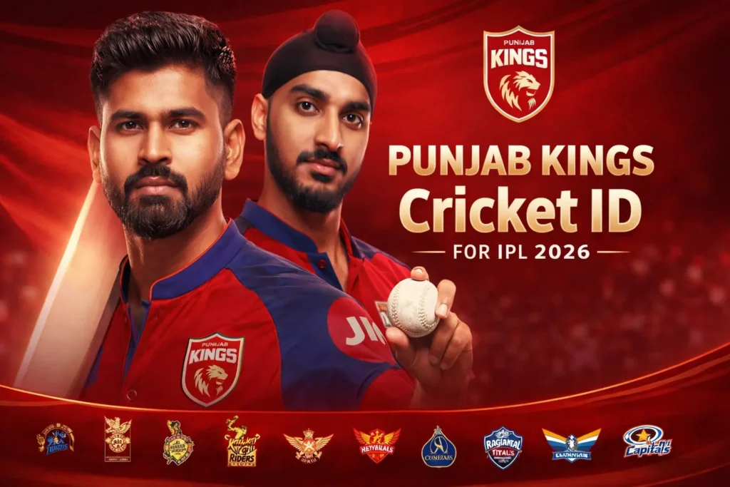 Punjab Kings Cricket ID for IPL 2026