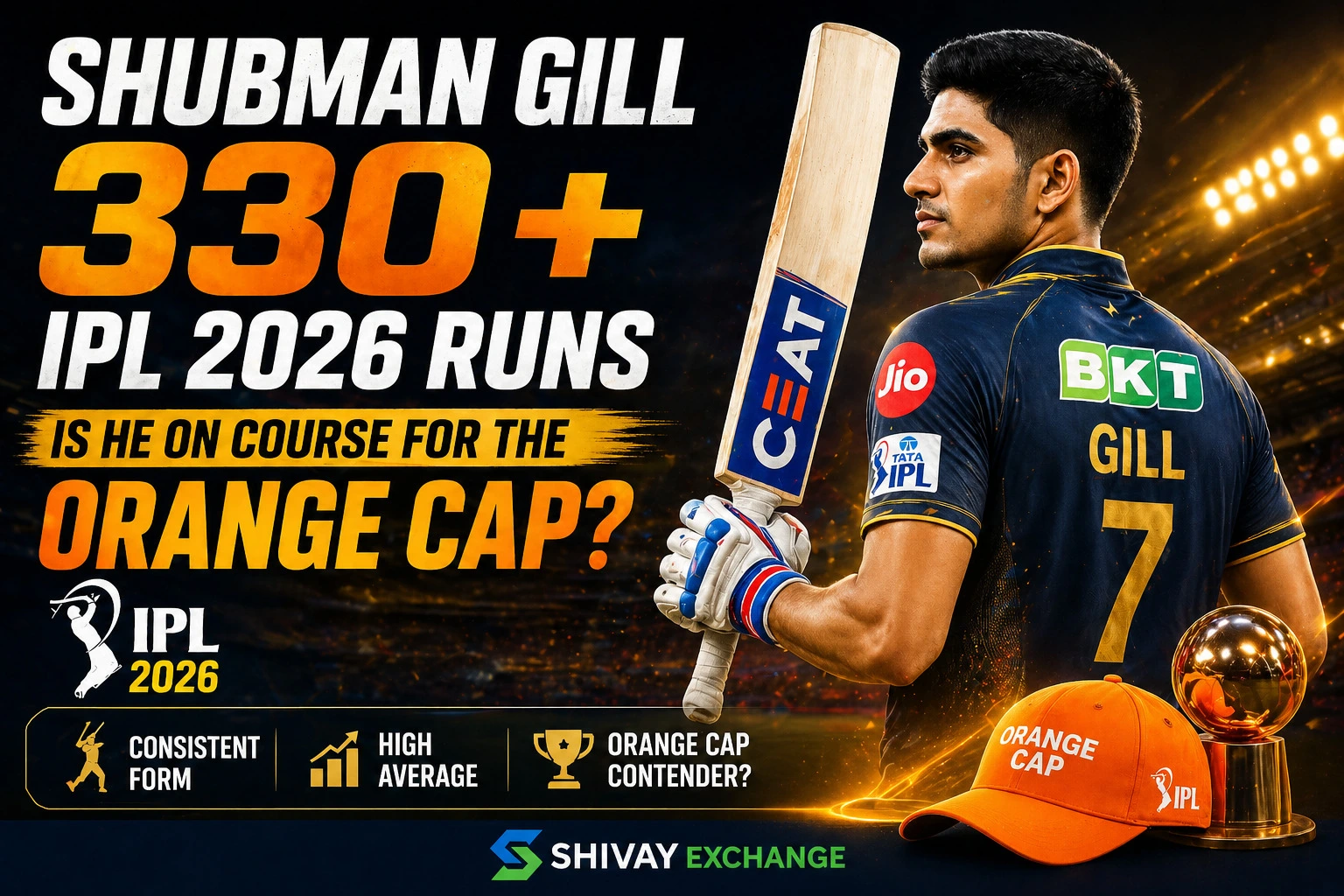Shubman Gill 330+ IPL 2026 Runs