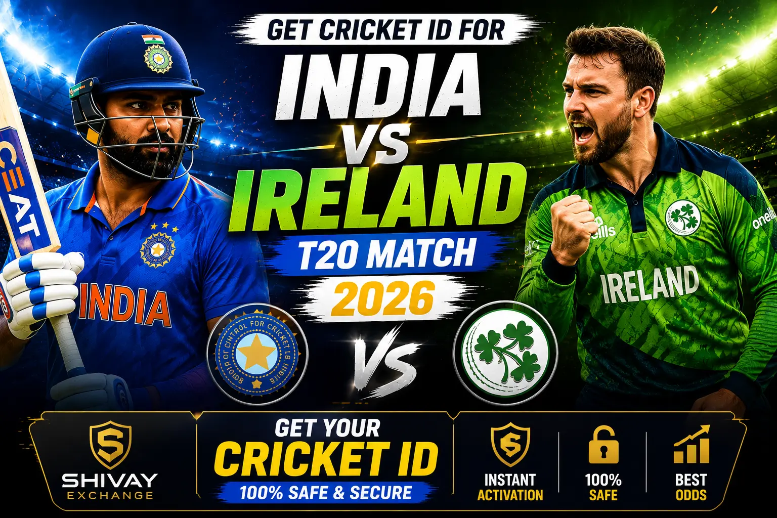 Get Cricket ID for India vs Ireland T20 Match 2026