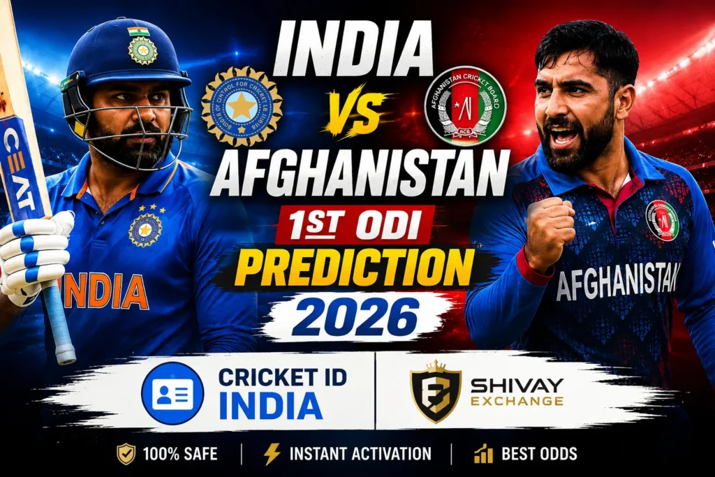 India vs Afghanistan 1st ODI Prediction 2026 - Cricket ID India