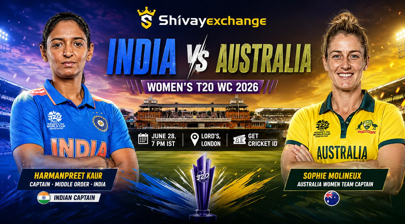 Lord's Cricket Ground London — Home of Cricket where India will face Australia in their final group match of Women's T20 World Cup 2026