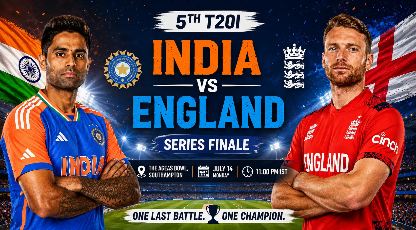 India vs England 5th T20I Rose Bowl Southampton — Get Cricket Betting ID from Shivay Exchange India